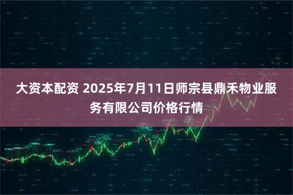 大资本配资 2025年7月11日师宗县鼎禾物业服务有限公司价格行情
